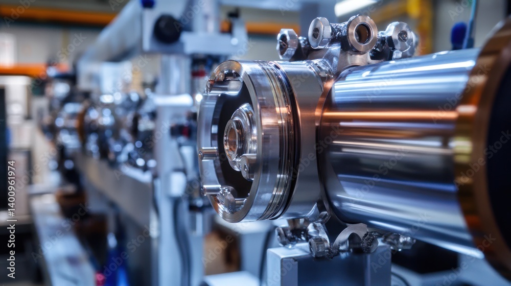 A detailed close up view of industrial machinery components A detailed close up view of industrial machinery components