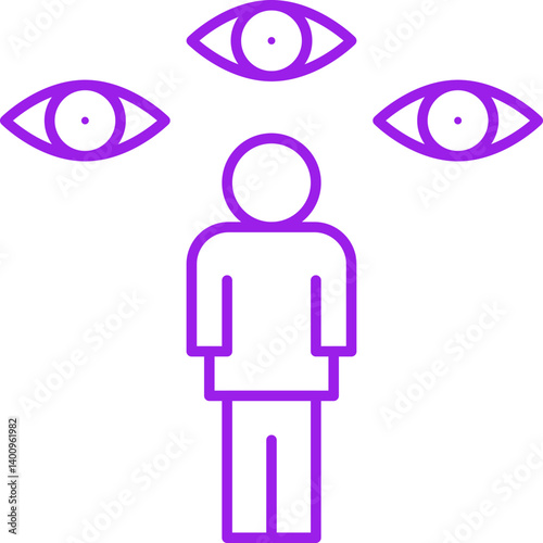 Paranoid icon single vector illustration