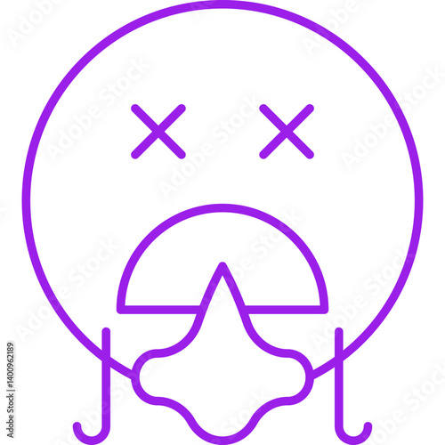 Shortness of Breath icon single vector illustration