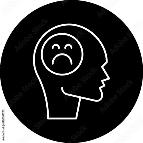 Melancholia icon single vector illustration