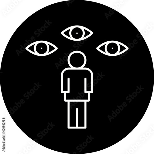 Paranoid icon single vector illustration