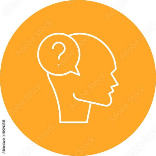 Confusion icon single vector illustration