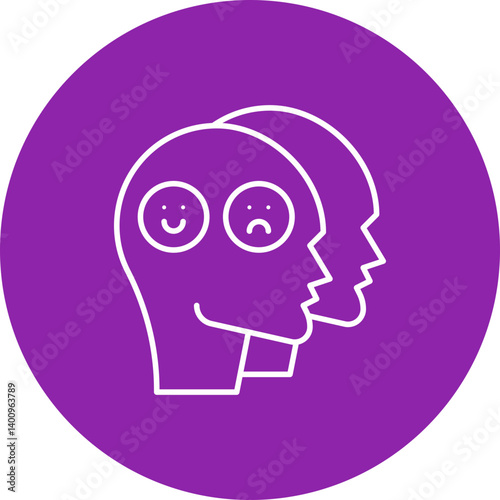 Dissociation icon single vector illustration