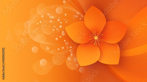 Orange Flower Abstract Background