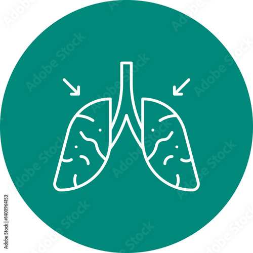 Lungs icon single vector illustration
