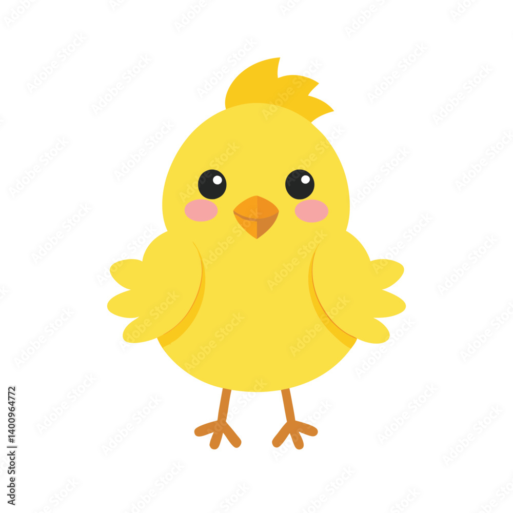 Yellow chick simple bird vector, cute chicken vector, cartoon chicken, Cute little chewy chicks on a white isolated background Yellow chick simple bird vector, cute chicken vector, cartoon chicken, Cute little chewy chicks on a white isolated background