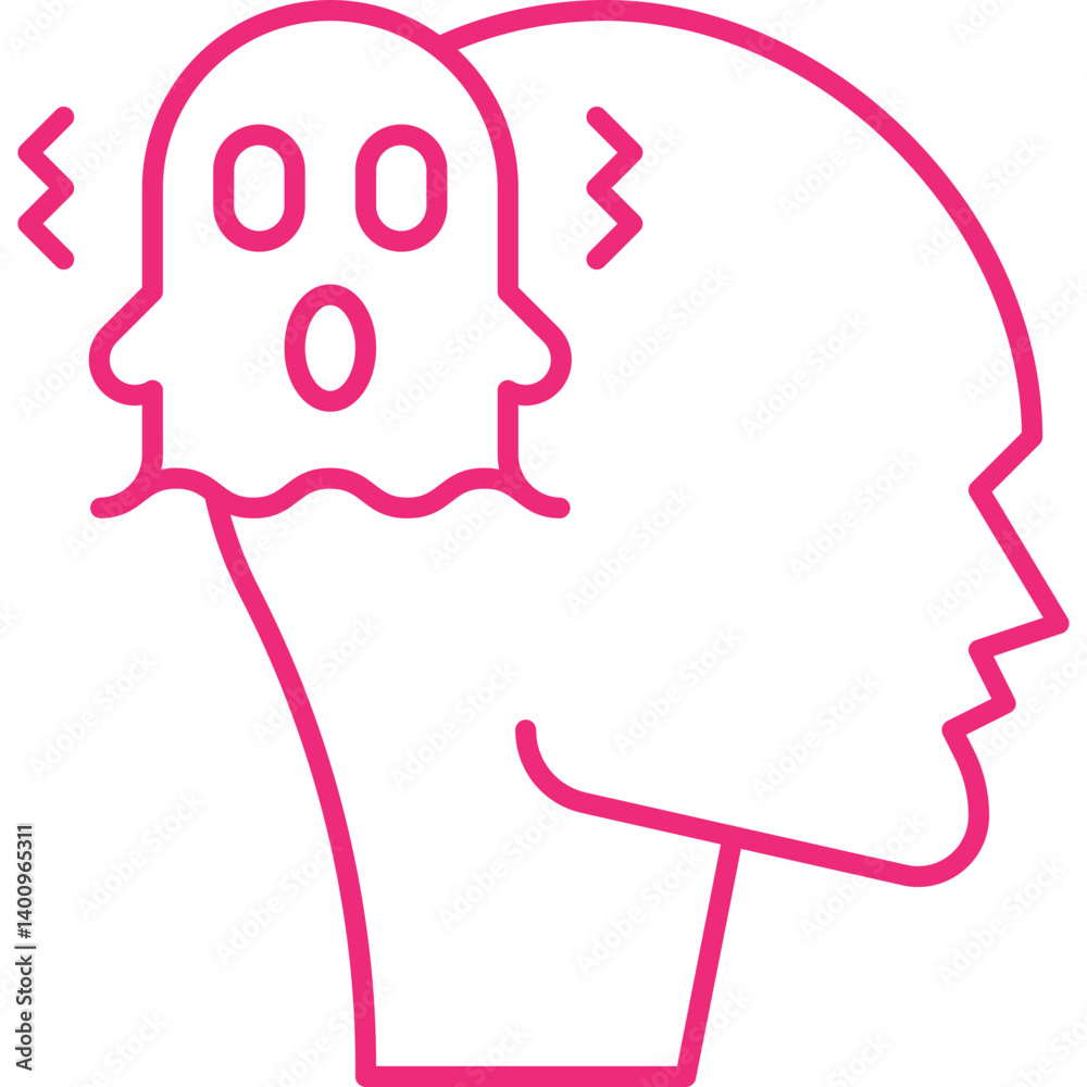 Schizophrenia icon single vector illustration Schizophrenia icon single vector illustration