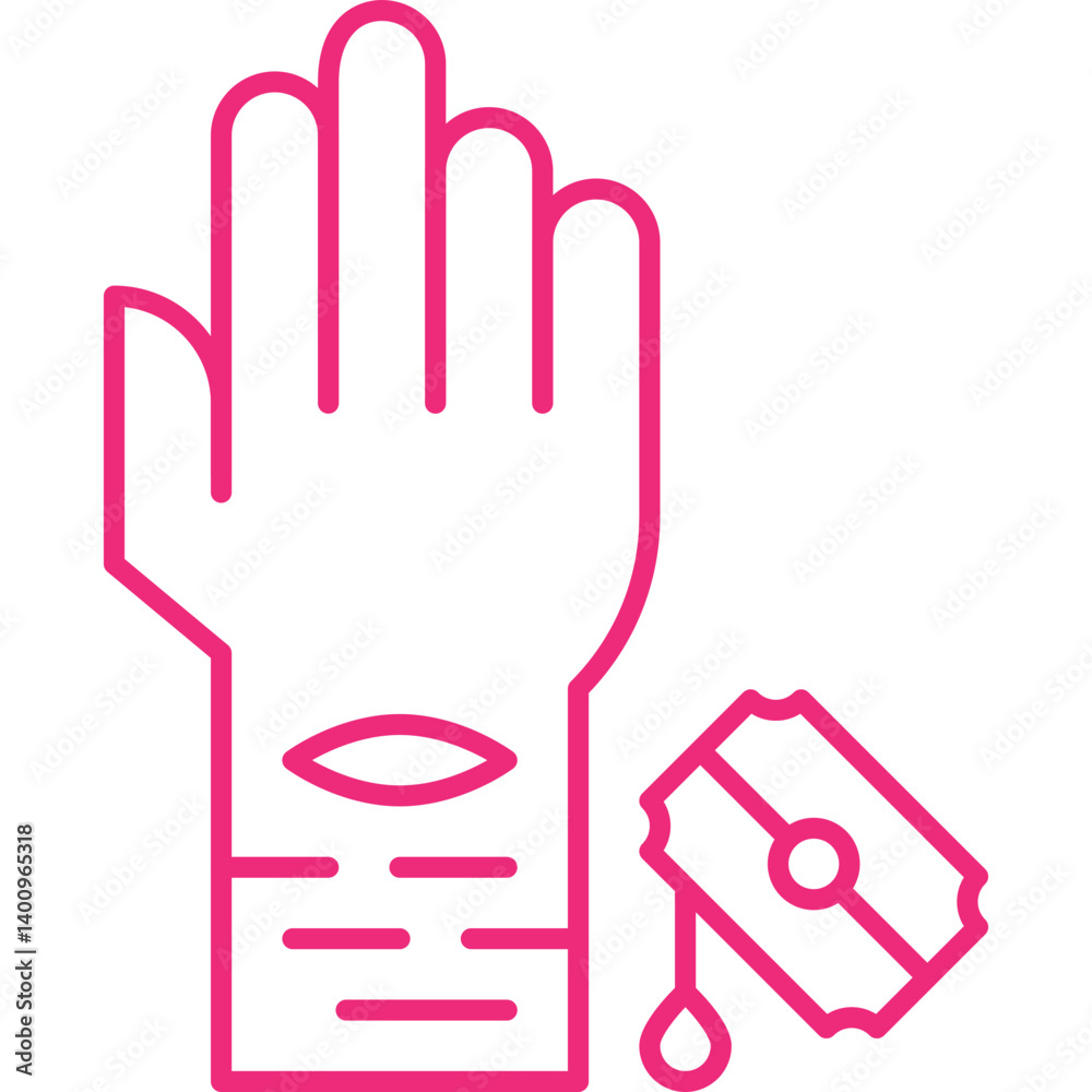 Self Harm icon single vector illustration Self Harm icon single vector illustration