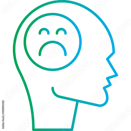 Melancholia icon single vector illustration
