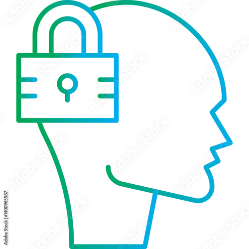 Mind Closed icon single vector illustration