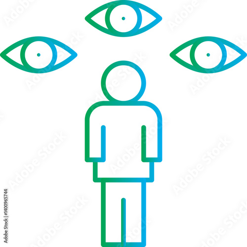 Paranoid icon single vector illustration