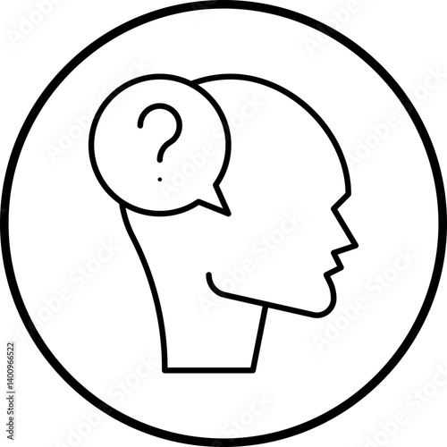 Confusion icon single vector illustration