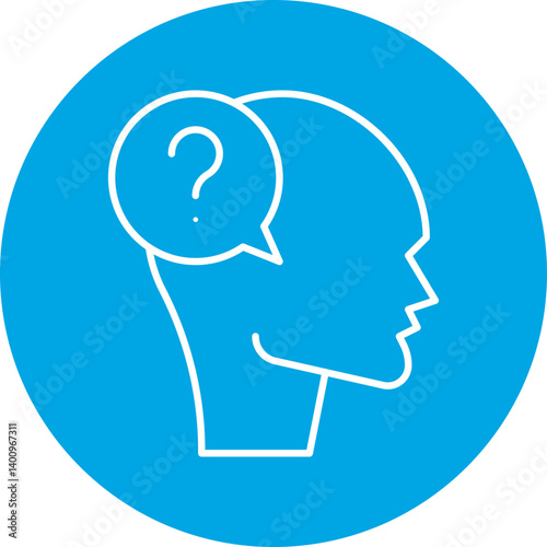 Confusion icon single vector illustration