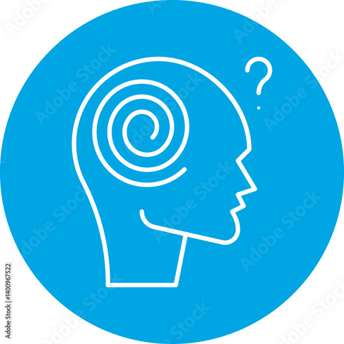 Hallucination icon single vector illustration