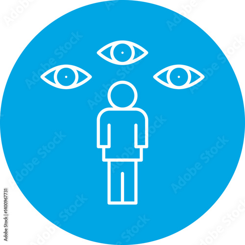 Paranoid icon single vector illustration