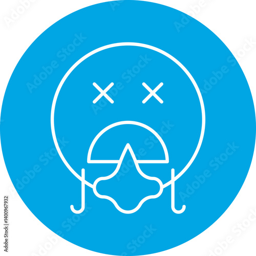 Shortness of Breath icon single vector illustration