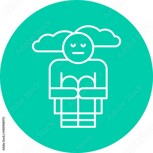 Hoplessness icon single vector illustration