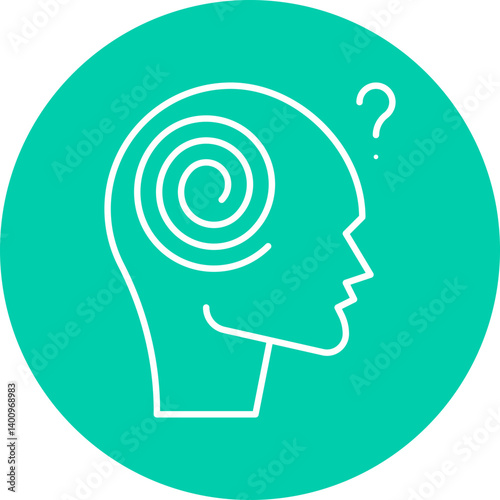 Hallucination icon single vector illustration