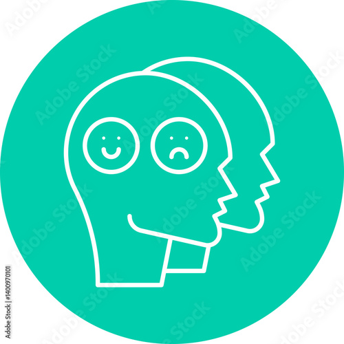 Dissociation icon single vector illustration