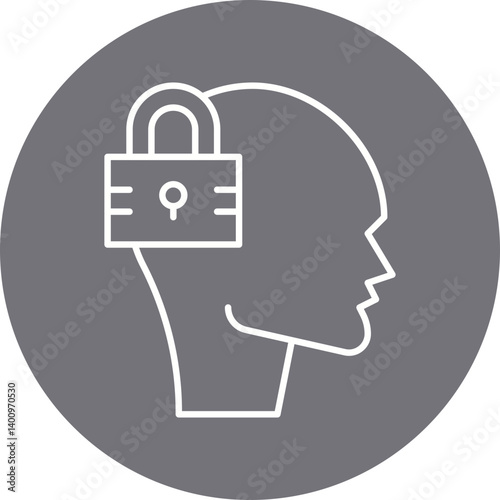 Mind Closed icon single vector illustration