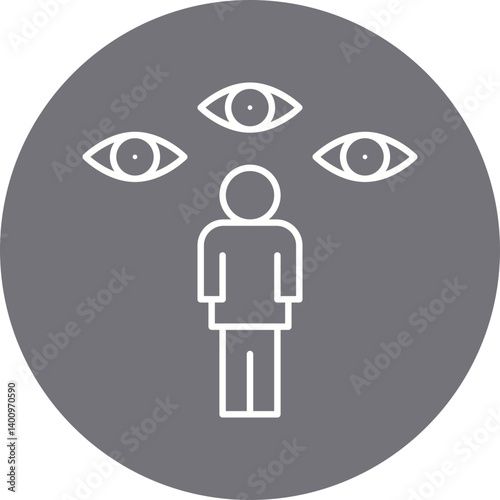 Paranoid icon single vector illustration