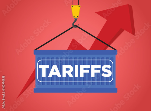 Tariffs and the U.S. Economy: Trade Wars and Economic Impact, tariff USA trade war with the others countries and Economic Policy Visuals for Marketing Campaigns. 