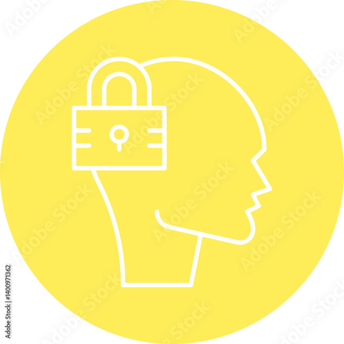 Mind Closed icon single vector illustration