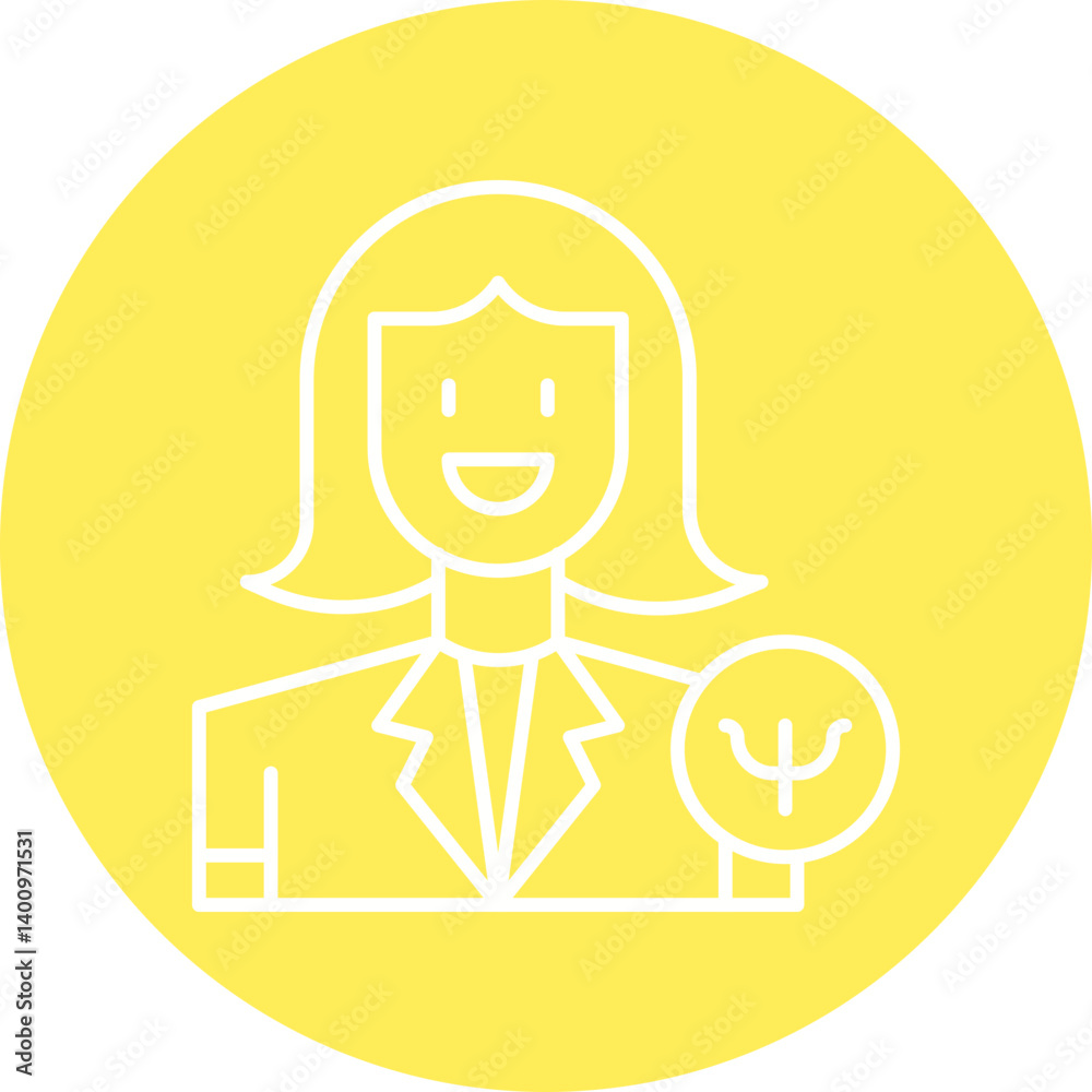 Psychologist icon single vector illustration Psychologist icon single vector illustration