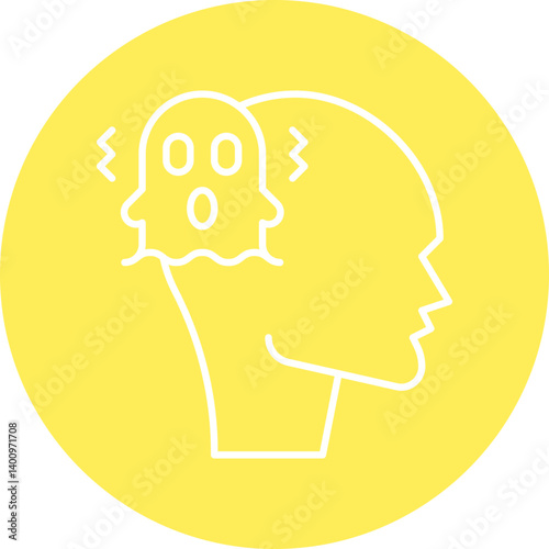 Schizophrenia icon single vector illustration
