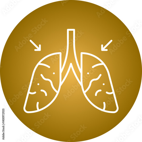 Lungs icon single vector illustration