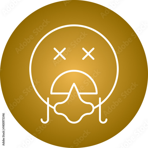 Shortness of Breath icon single vector illustration