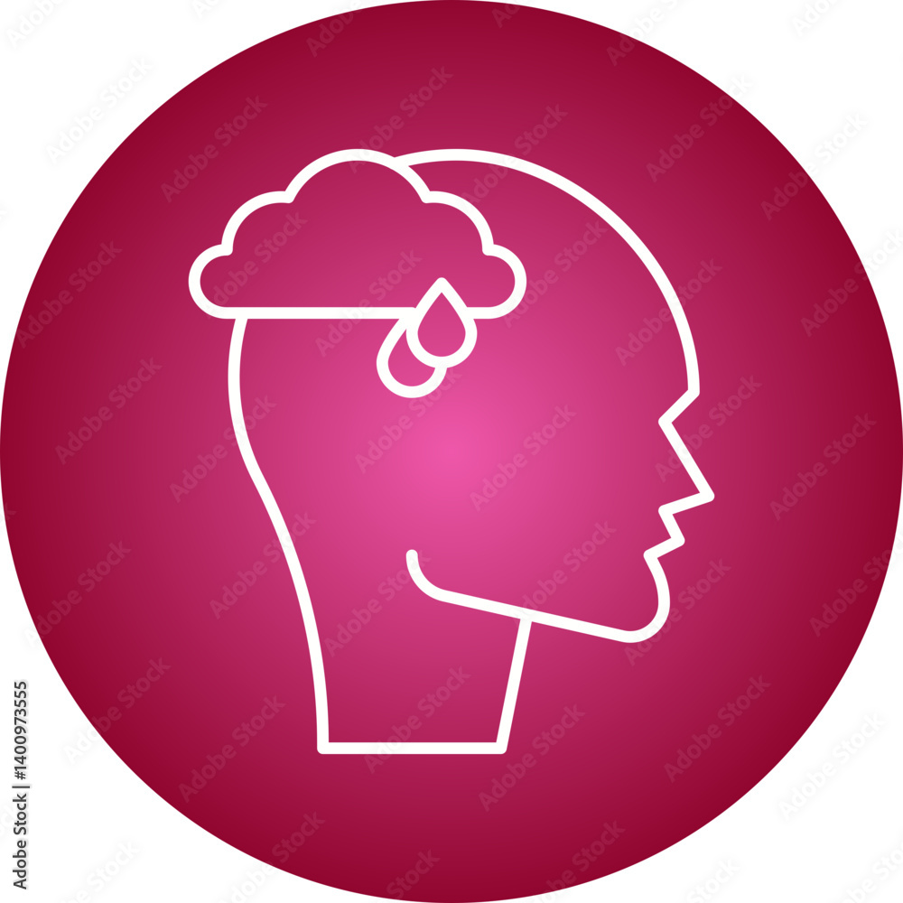 Depression icon single vector illustration Depression icon single vector illustration