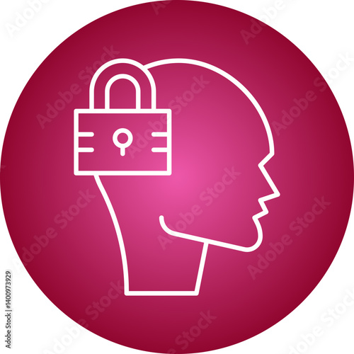 Mind Closed icon single vector illustration