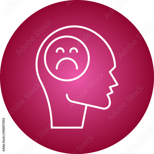Melancholia icon single vector illustration