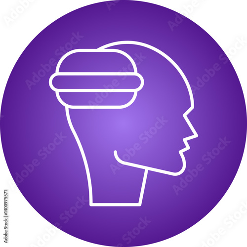 Binge Eating icon single vector illustration