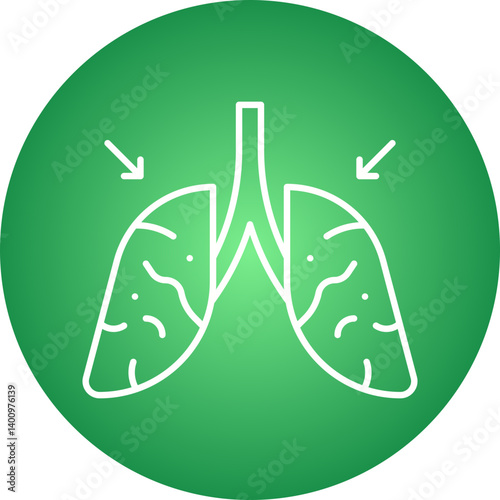 Lungs icon single vector illustration