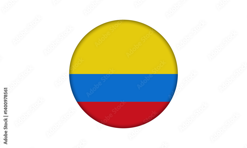 Naklejka premium Ecuador flag, button, badge