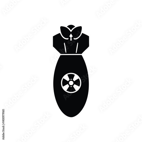 Nuclear bomb Icon vector 