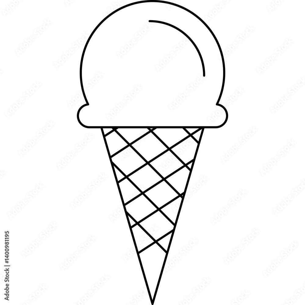 Ice Cream icon single vector illustration Ice Cream icon single vector illustration