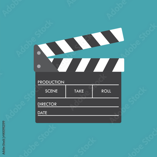 clapper board vector illustration flat design