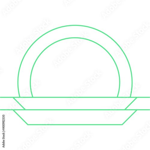 Plate icon single vector illustration