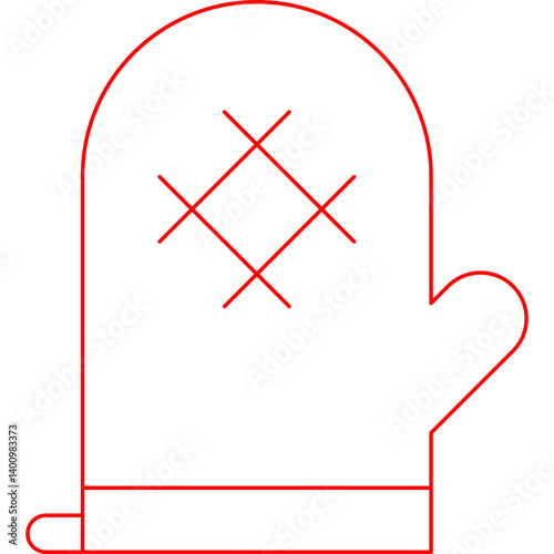 Mitts icon single vector illustration
