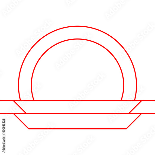 Plate icon single vector illustration
