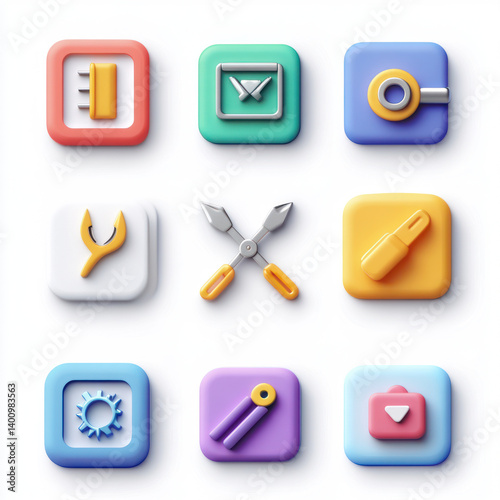 Wallpaper Mural web icons set Torontodigital.ca