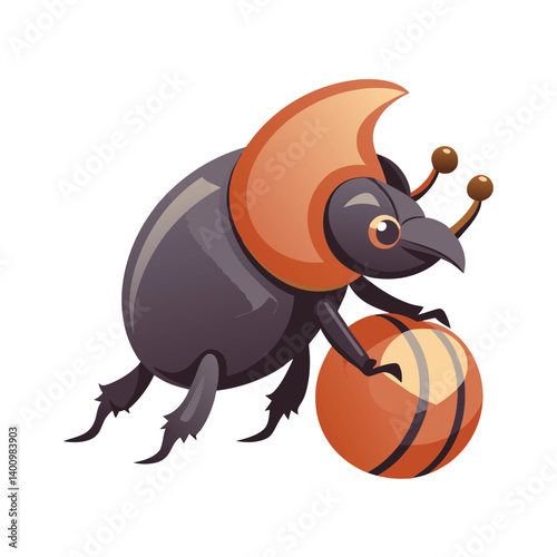 dung beetle running