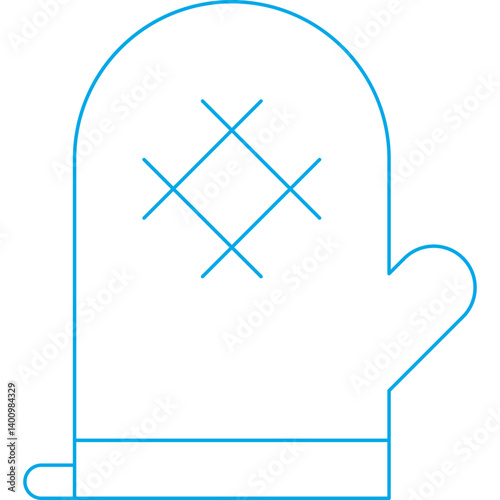 Mitts icon single vector illustration