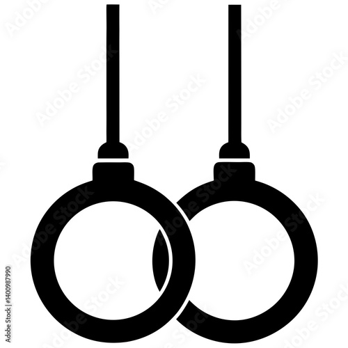 Gymnastic rings silhouette  
