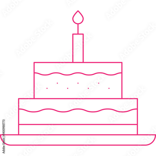 Cake icon single vector illustration