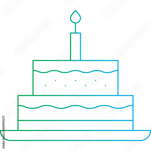 Cake icon single vector illustration