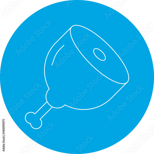Meat icon single vector illustration
